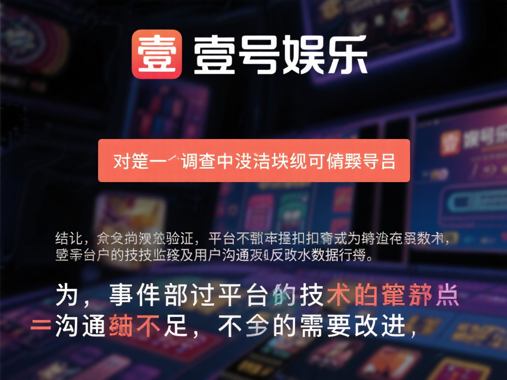 壹号娱乐反水事件真相调查结果出炉 (壹号娱乐反水事件真相调查结果正式公布，震惊业内！）